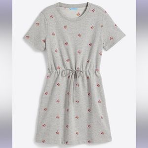 Draper James Gretchen Sweatshirt Dress in Embroidered Viola Size Med
